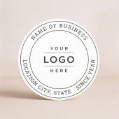 Round White Custom Business Logo Branded コースター