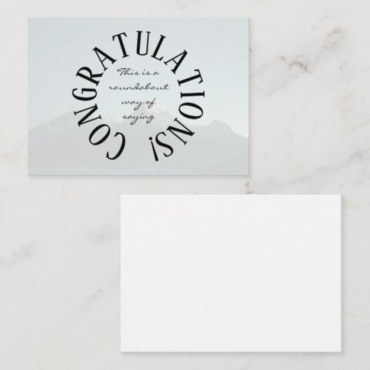 Roundabout Congratulations ノートカード (正面/裏面)