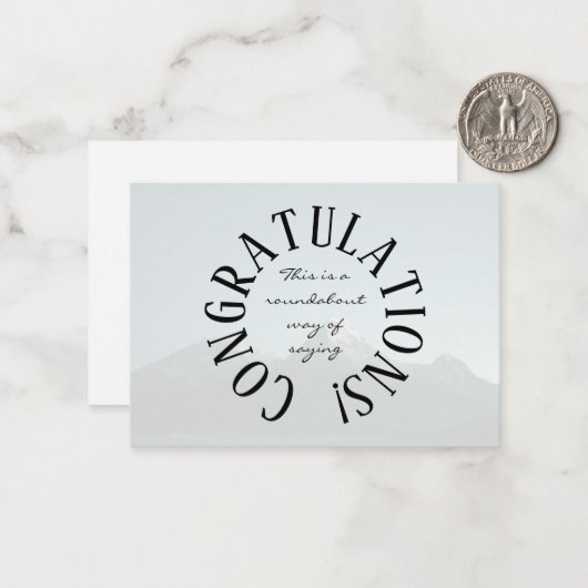 Roundabout Congratulations ノートカード (正面/裏面インサイチュ)