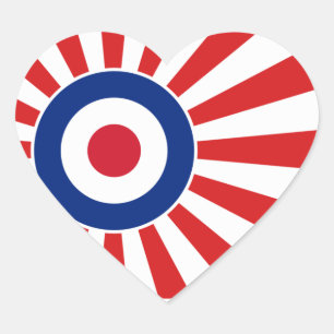 Rounddel 鮮やか Mods JAPANターゲットスクーター ハートシール