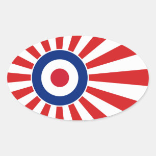 Rounddel 鮮やか Mods JAPANターゲットスクーター 楕円形シール
