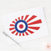 Rounddel 鮮やか Mods JAPANターゲットスクーター 楕円形シール (封筒)