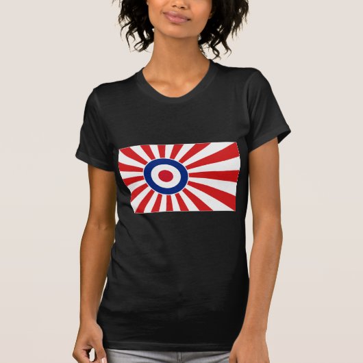 Rounddel 鮮やか Mods JAPANターゲットスクーター Tシャツ (正面)
