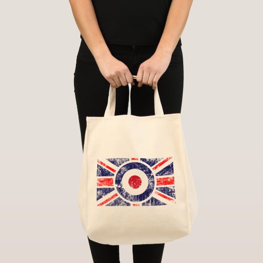 Rounddel Target Mods UK Target Union Jack トートバッグ (正面(商品))