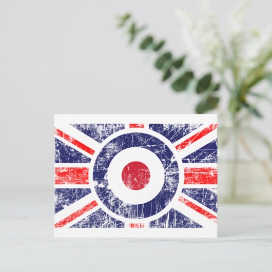 Rounddel Target Mods UK Target Union Jack ポストカード (スタンド正面)
