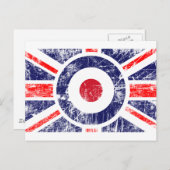 Rounddel Target Mods UK Target Union Jack ポストカード (正面/裏面)