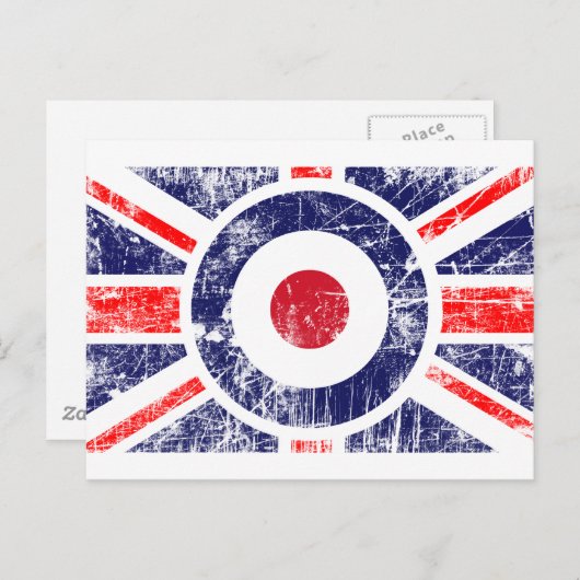 Rounddel Target Mods UK Target Union Jack ポストカード (正面/裏面)
