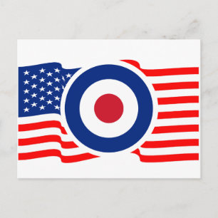 Rounddel USAターゲットグラフィック ポストカード