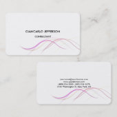 Rounded Curvesエレガント Minimalistプロフェッショナル 名刺 (正面/裏面)