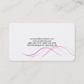 Rounded Curvesエレガント Minimalistプロフェッショナル 名刺 (裏面)