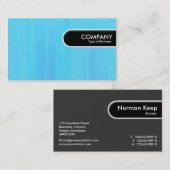 Rounded Edgeラベル – 青テクス色彩の鮮やかチャ 名刺 (正面/裏面)