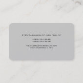 Rounded Gray Monogram Manager名刺 名刺 (裏面)