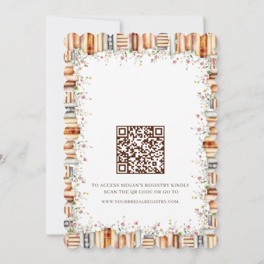 Rounded Novel Kind of Lover Book Bridal Shower 招待状 (裏面)