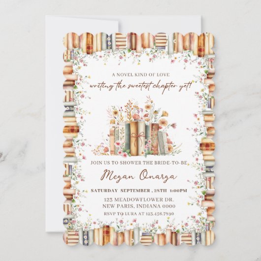 Rounded Novel Kind of Lover Book Bridal Shower   招待状 (正面)