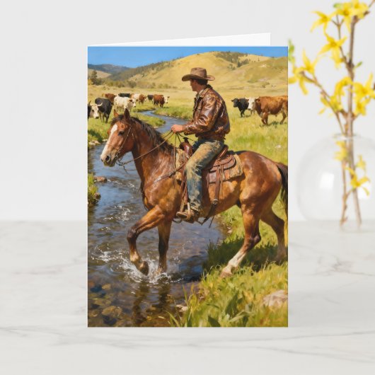 Roundup Birthday カード (黄色い花)