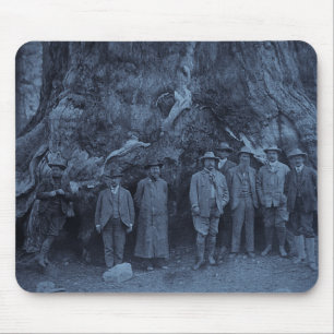 Rousevelt社長とJohn Muir社— （シアン） マウスパッド