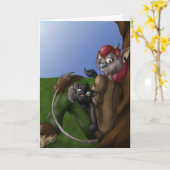 Rousoe及びKenjiの挨拶状 カード (黄色い花)