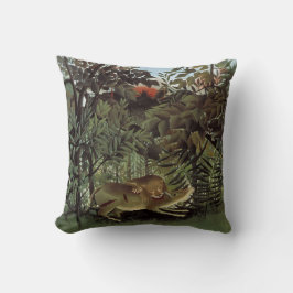 Rousseauの空腹なライオンの装飾用クッション クッション