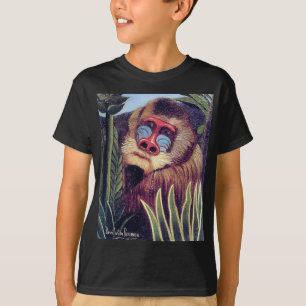 Rousseauの"ジャングルのMandrill" (1909年頃) Tシャツ