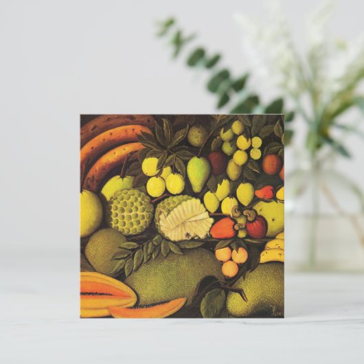 Rousseau – エキゾチックなフルーツと静物画素晴らし画 カード (スタンド正面)