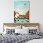 Rousseau - View of the Pont de Sevresの勉強 キャンバスプリント (インサイチュ (寝室))