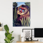 Rousseau's "Mandrill in the Jungle" (circa 1909) ポスター (ホームオフィス)