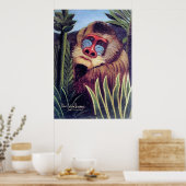 Rousseau's "Mandrill in the Jungle" (circa 1909) ポスター (キッチン)