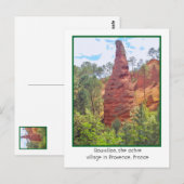  ROUSSILLON, OCHRE VILLAGE,  PROVENCE,FRANCE ポストカード (正面/裏面)