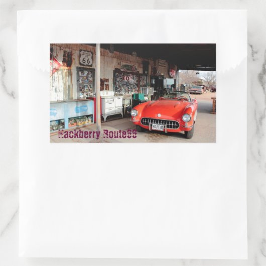 Route66 Hackberry 長方形シール (バッグ)