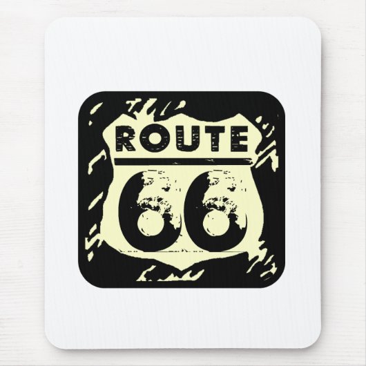 Route 素朴 66標識マウスパッド マウスパッド (正面)
