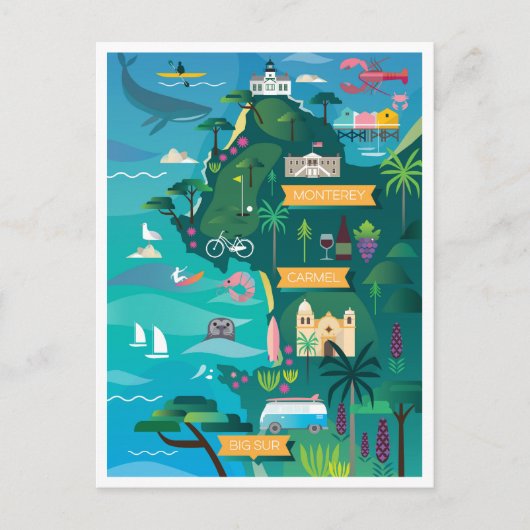 Route 1 Californiaはがき ポストカード (正面)