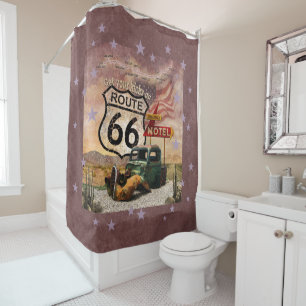 Route 66で蹴ご利用ください シャワーカーテン