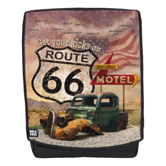Route 66で蹴ご利用ください バックパック (正面)