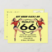 Route 66のPCに蹴はがきを取広告り込む ポストカード (正面/裏面)