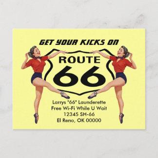 Route 66のPCに蹴はがきを取広告り込む ポストカード