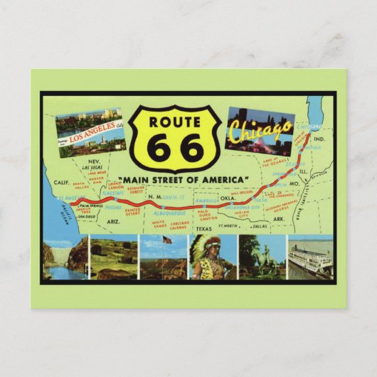 Route 66アメリカ通りはがき ポストカード (正面)