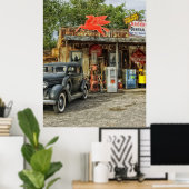 Route 66アリゾナ素朴レトロ店 ポスター (ホームオフィス)