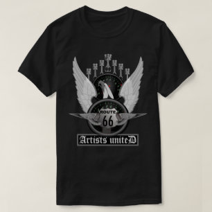 Route 66アーティスト統一された V-8 Tシャツ
