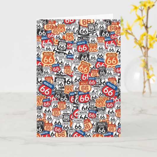 Route 66カード カード (黄色い花)