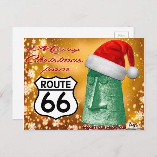 Route 66ギガティクスからのメリークリスマス シーズンポストカード (正面/裏面)