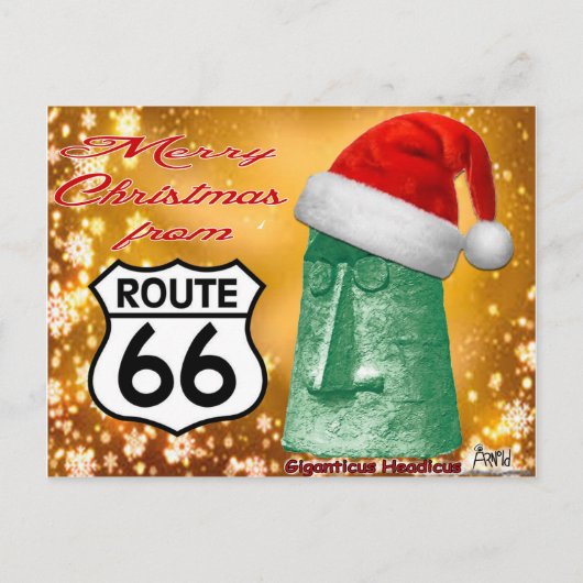 Route 66ギガティクスからのメリークリスマス シーズンポストカード (正面)
