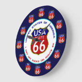 Route 66クロック ラージ壁時計 (傾斜)