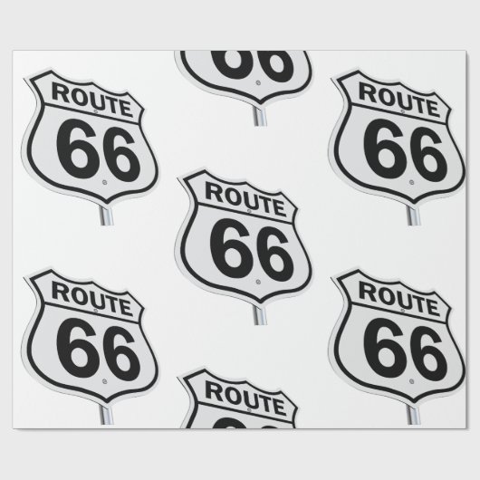 Route 66サインラッピング紙 ラッピングペーパー (フラット)