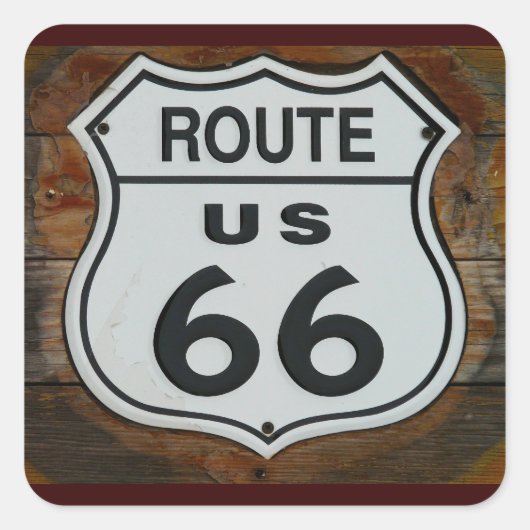 Route 66ステッカー スクエアシール (正面)
