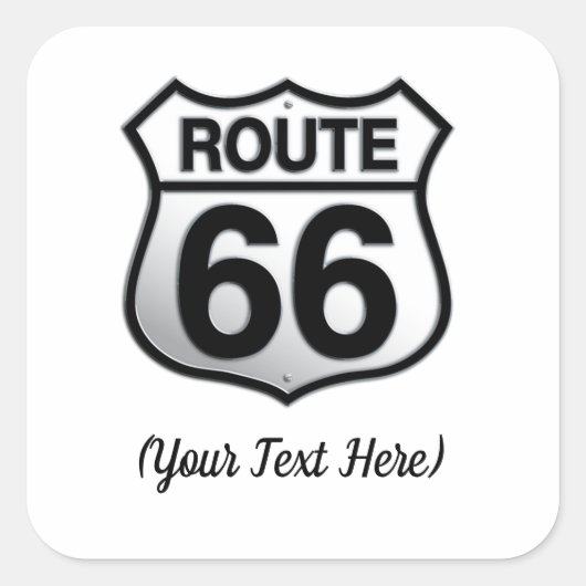 Route 66ステッカー スクエアシール (正面)
