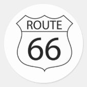 Route 66ステッカー ラウンドシール (正面)