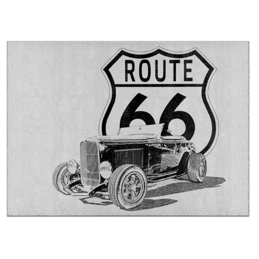 Route 66デザイン カッティングボード (正面)
