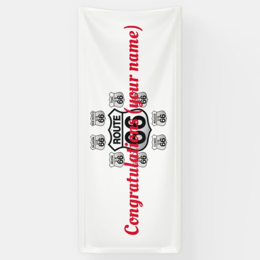 Route 66バナー 横断幕 (縦)