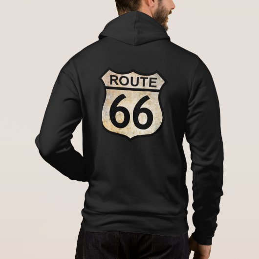 Route 66フード付きスウェットシャツ パーカ (裏面)