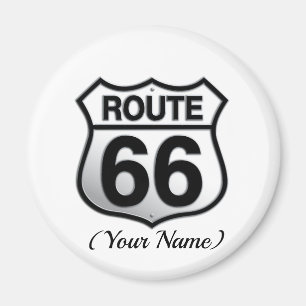 Route 66ボタン マグネット